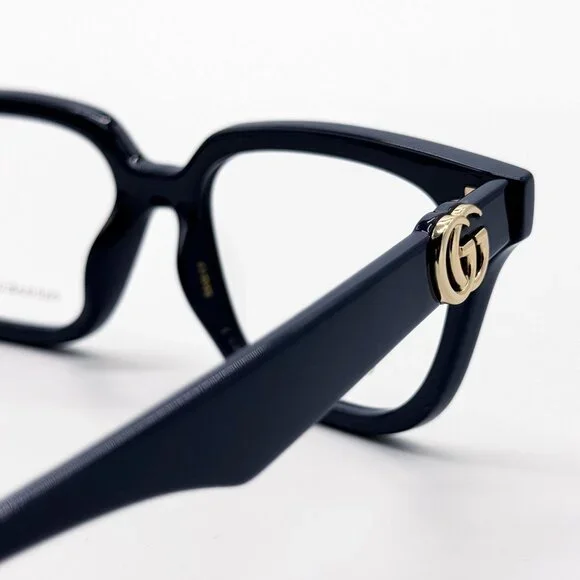 NEW GUCCI GG1536O 011 EYEGLASSES UNISEX BLUE EYEWEAR